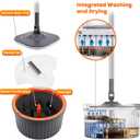 Chabatree Mop and Bucket SetSpin Mop and Bucket Set with Separate Dirty and Clean Water6 Replaceable Mop PadsDeep-Cleaning Mops for Floors, Versatile Mops for Walls