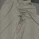Acelitt Women Casual Drawstring Elastic Waist Striped Wide Leg Pants with Pockets (M)