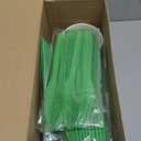 210pcs Paper Plates Disposable Tableware Party Supplies -Plastic silverware, paper cups and plates Serves 30 (grass green)