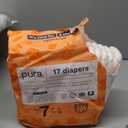 Pura Size 7 Eco-Friendly Diapers (33+lbs) Totally Chlorine Free (TCF) Hypoallergenic, Soft Organic Cotton Comfort, Sustainable, up to 12 Hours Leak Protection, Allergy UK,1 Pack of 17 Diapers