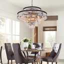 Modern Crystal Chandelier,17-Light Brown 31 Inch
6-Tier crystal design Dining room, living room, foyer, hallway Dimmable indoor ceiling pendant light fixture
