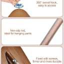 HOUSE DAY 19'' Extra Wide Shoulder Wooden Hangers 6 Pack, Premium Large Wood Suit Hangers with Non Slip Pant Holder, Wide Shoulder Hangers for Suits, Coats, Jackets, Heavy Wide Clothes Hanger, Walnut