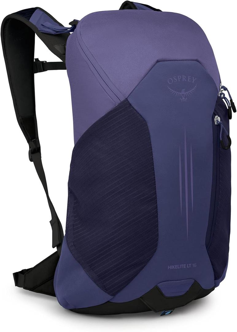 Osprey Hikelite LT 16L Hiking Backpack - Lightweight Travel Daypack with Rain Cover for Men and Women, Botswana Purple
