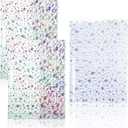 2 Pcs White A6 Jelly Cover for Week Planner Transparent Planner Glitter Star Clear Cover for Journal and Notebooks (A6 (5.83 x 4.13 inches))