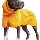 Spark Paws Dog Raincoat, Waterproof Windproof Rain Jacket, for Small Medium Large Extra Large Dogs, Reflective Breathable Full-Body Coverage Dry Suit - Mustard Yellow - 3XL