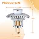 Bathroom Sink Stopper for 1.06"-1.65" Drain Holes, 2 in 1 Bath Sink Drain Strainer Stopper, Pop Up Drain Cover Plug with Hair Catcher, Stainless Steel (Chrome Silver-2p)