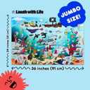 Under The Sea Joke Puzzle  72pcs Underwater-Themed Kids Puzzle, Festive Extra Large Floor Puzzles for Kids Ages 5+, Fun Childrens Puzzles & Toddler Educational Toys in 24" x 36" Size