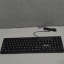 MCSaite Wired PS2 104 Keys Computer Keyboard with Stands,Black,Waterproof - US Layout Compatible for Windows, PC, Laptop