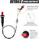 Piezo Spark Igniter with Ignition Switch, with Metal Wire Gasket Nut Grill Igniter Replacement for Gas Grill Fireplace Stove Heater Practical Kitchen Outdoor Accessories