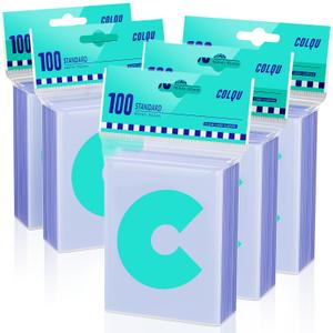 500ct Clear Card Sleeves for Trading Cards, Soft Baseball Sports Card Sleeves, Soft Plastic Protector Fit for MTG Game Standard Cards