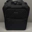 LUGGEX Underseat Carry On Luggage with Wheels, UDK-Plus Large-Capacity Lightweight Soft Sided Personal Item Suitcase for Short Trips (UX-Plus, Black, 16 Inch)