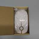 VssoPlor Wireless Mouse, 2.4G Slim Portable Computer Laptop Mouse with Nano Receiver Quiet Silent Optical Mice for Notebook, PC, Laptop, Computer-White and Gold