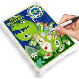 Dinosaur Operate Board Game for Kids Ages 3-8Fine Motor Skill Toy with VibrationEducational Hands-On Activity for Boys and GirlsInteractive Family Game for 1 or More PlayersGift for Christmas