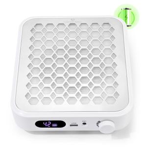 Nail Dust Collector, Rechargeable Dust Collector Nail Tech, Powerful Vacuum Fan Vent Dust Collector Extractor Dust Suction Machine for Acrylic Nails Polishing, Nail Salon&Home