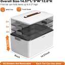 funest 4- Tier Medicine Storage Box Organizer Portable First Aid kit Box Sewing, Art, Craft with Handle, Multipurpose Medical Supply Organizer with Removable Tray
