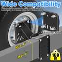 Trailer Spare Tire Mount Bracket, Heavy Duty Spare Tire Carrier Mount for Boat and RV, Fits 5 & 6 & 8 Lugs Wheels on 4.5'',4.75'',5.0",5.32",5.5",6.5",6.7",7.1" or 7.9" Bolt Patterns 160 Lbs