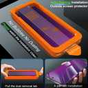 4 x IMBZBK [Auto-Dust Removal] Colorful Privacy Screen Protector for iPhone 17 Pro [Private] Accessories, 3 Pack Anti Spy Anti-Blue Light Tempered Glass, Briliant Gradient Purple