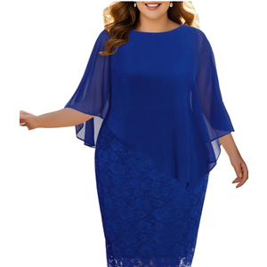 HANNA NIKOLE Dress for women (Blue M )