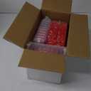 U-QE 100PCS Red Plastic Plates - Heavy Duty Red Disposable Plates Disposable with Gold Rim - Include 50PCS 9inch Red Dinner Plates and 50PCS 6inch Dessert/Salad Plates for Party