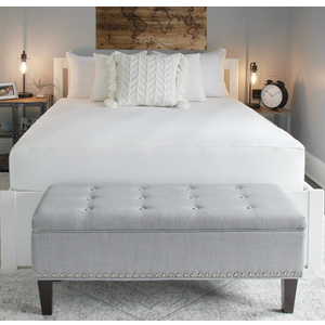 Sealy Luxury Knit Mattress Protector Queen White