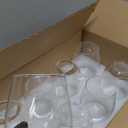 Set Of 8 Stemless Glasses,Hand Blown Red Glasses,Crystal Drinking Glasses Clear Glass Tumbler,18.5oz