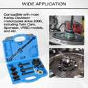 ReluxGo Wheel Bearing Puller Removal Motorcycle Tool Kit for Harley Davidson, Wheel Bearing Removal and Installation Tool for 3/4" 1" 25mm Bearings for Hogs from 2000, Wheel Bearing Press (Blue)