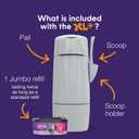 Litter Genie XL+ Pail with 24 ft Jumbo Refill, Ideal for Multi-Cat Homes
Large odour-locking pail, holds up to 21 days of cat litter, and includes a Jumbo Refill lasting up to 4 months for 1 cat.
