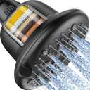 Cobbe Filtered Shower Head, 7 Modes High Pressure Shower Heads - 16 Stage Shower Head Filter for Hard Water for Remove Chlorine and Harmful Substances (Midnight Black Matte, 5 Inch Round)
