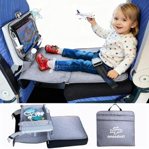 Toddler Airplane Bed for Toddler with Tray Cover Can Turn into Bag, Toddler Airplane Seat Extender for Kids, Baby Airplane Bed Baby Travel Essentials for Flying, Toddler Travel Bed