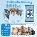 Foldable Pet Grooming Table Hammock, Suitable for Small Dogs and Cats, Pet Joint Protection, Stainless Steel Independent Stand,Used for Bathing and Grooming, and Support for Elderly Pets, 25 Lbs