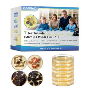 Mold Test Kit for Home,7 Simple Detection Tests, Test HVAC System, Home Surfaces, Indoor Air Quality Testing, DIY Mold Detector for Home, Includes Detailed Mold Identification Guide, Black Mold Testing Kit