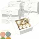 Treelement 10Pcs White Gift Boxes with Lids,10.67.83.1 Inch Bridesmaid Proposal Boxes with Ribbons and Stickers for Wedding Gifting,Birthday,Party FavorsBaby Shower,Return Gifts