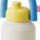 CHAKO LAB Water Bottle with Straw and Carry Handle | Wide Mouth vacuum Ceramic Liner | Reusable, leak-proof and BPA-free | 33oz(Cake)