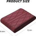 Car Center Console Armrest Cover, Leather Vehicle Middle Armrest Protection Pillow, Comfortable Auto Arm Rest Box Cushion Mat, Universal for SUV Sedan Van (Red)