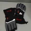 SAVIOR HEAT Rechargeable Heated Gloves with 3 Heating Levels - Electric Ski Gloves, Touchscreen, Waterproof for Men Women, M