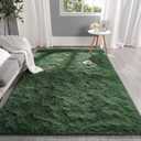 Pettop Fluffy Deep Green Area Rug for Bedroom Living Room, 4x6 Feet Super Soft Shaggy Plush Fuzzy Rugs for Girls Kids Boys, Non-Slip and Washable Rug for Nursery Classroom, Carpet for Rooms Decor