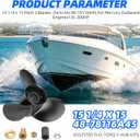 15 1/4 x 15 Pitch 48-78116A45 Aluminum Outboard Boat Propeller for Mercury Engines 135-300HP/Mercruiser Alpha Bravo One,15 Spline Tooth,Hub Kits Included,RH ﻿