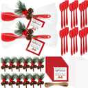 30 Sets Christmas Silicone Spatula Gifts Bulk Kitchen Christmas Spatula Set Includes Silicone Spatulas Pine Branch Gift Bags for Xmas Kitchen Neighbor Employee Gifts Cooking Supplies