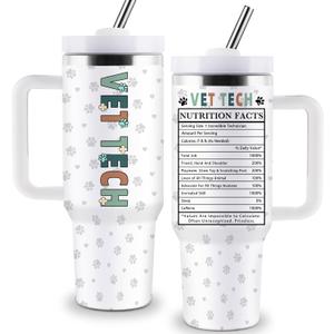 Vet Tech Gifts for Women Men, Vet Tech Week Gifts, Veterinary Technician Week Appreciation Gift, 40oz Stainless Steel Tumbler