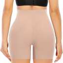 Seamless Slip Shorts for Women Under Dress Shaping Boyshorts Panties Tummy Control Shapewear (Beige, XXL)