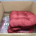 Thyle Outdoor Chair Cushions Set of 6 Waterproof Sun Protection Square Tufted Overstuffed Patio Furniture Seat Cushion for Patio Funiture Dining Indoor 19" x 19"(Wine Red)