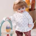 Baby Dolls, 18 Inch Realistic Reborn Full Vinyl Baby Doll with Curly Hair, Hand-Painted Lifelike Details & Cozy Outfit for Girls Ages 3+, Pretend Play, Display & Collection (Green)