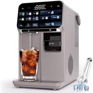 Ice Maker Water Filter Dispenser, 3 in1 Countertop Instant Hot & Cold Water | Ice water dispenser with ice box, 7 Temperature & 5 Dispensing Volume Options Portable No Installation