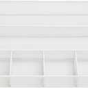 Annova Desk Top Organizer Tray for Office Organization - Metal Mesh - Storage Tray with Dividers for Pens, Desktop Accessories, Bathroom, Kitchen, Makeup and Office Supplies (Large, White)