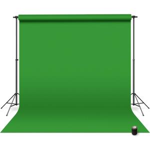 Denny Manufacturing - Seamless Paper Backdrop for Photography, Green Seamless Paper Roll - Green Screen (107 in x 36 ft) Includes Free Roll Black Gaffer Tape (2 in x 13 ft)