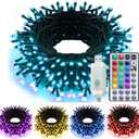 Solhice 50ft Color Changing Christmas String Lights with Remote, 150 LED Indoor Fairy Light USB Powered, RGB Twinkle Light for Xmas Tree Bedroom Outdoor Decor