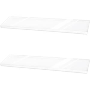 2pcs Clear Medicine Shelves, 13x3in/33x7.6cm Acrylic Wall Mount Medicine Cabinet Replacement Shelf Board for Bathroom Kitchen Living Room Organizer