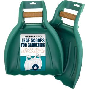 MEKKAPRO Leaf Scoops and Claws V2.0, 1-Pair (2 Pieces), Sturdy Ergonomic Grip Leaf Rake, Large Hand Held Garden Rake Grabbers for Leaf, Garden Claw for Lawn Grass Removal