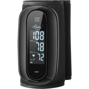 Blood Pressure Monitor Upper Arm with One Piece Design, Digital BP Machine for Home Use with Cuff Size 9-14 Inch, Portable Meter, Built-in Battery