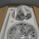 Moooni 52 Inch Modern Reversible Chandelier Fan with Lights and Remote, Elegant Crystal Fandelier Ceiling Light KIt for Bedroom Dining Room Silver (Chrome)